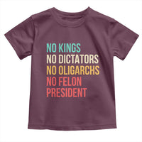 No Kings Toddler T Shirt Retro Resistance