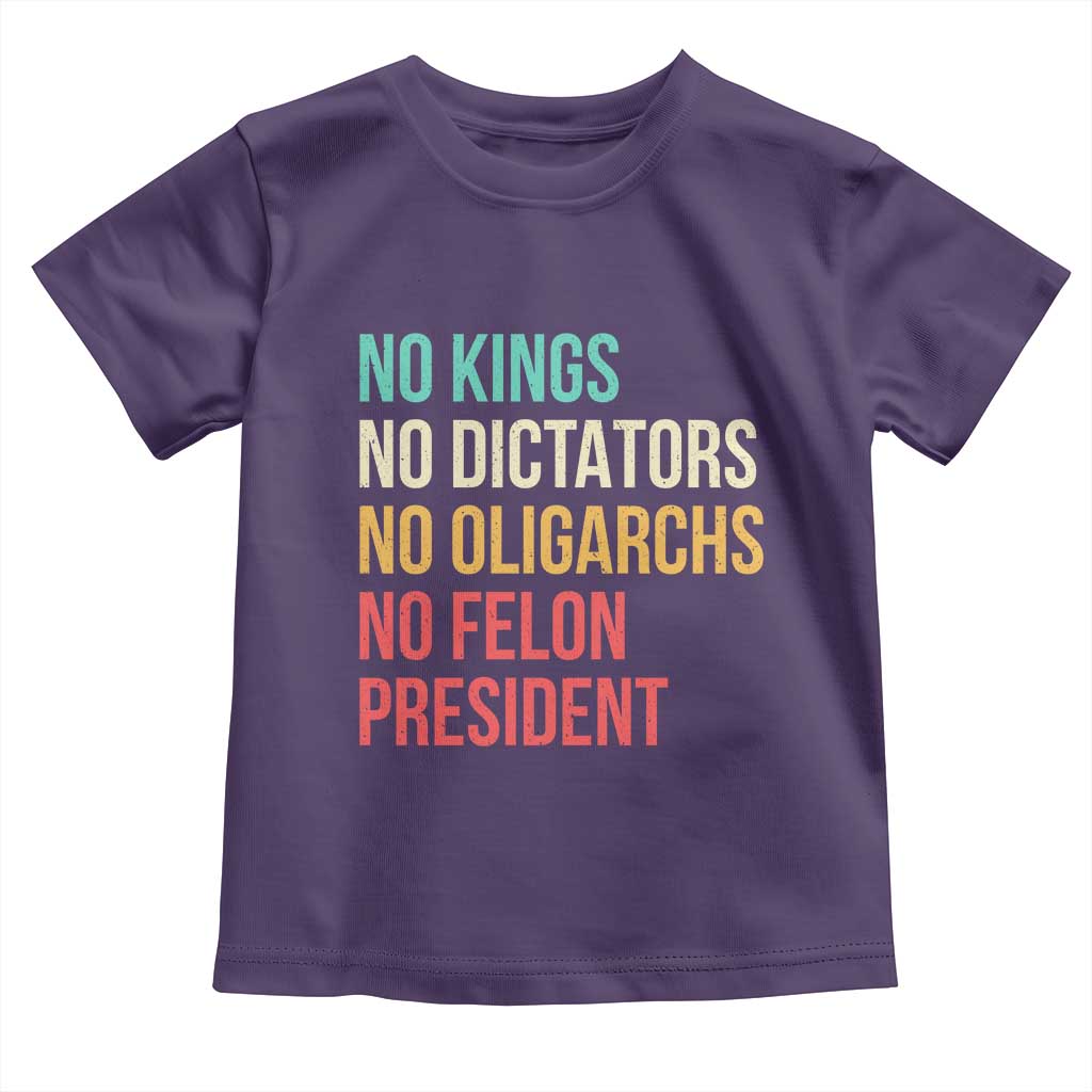 No Kings Toddler T Shirt Retro Resistance