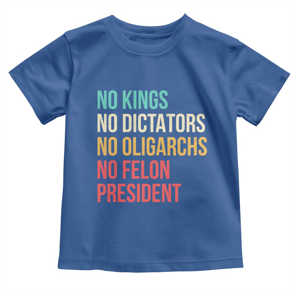 No Kings Toddler T Shirt Retro Resistance