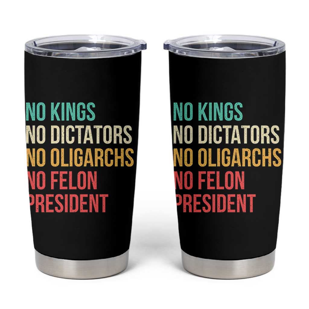 No Kings Tumbler Cup Retro Resistance