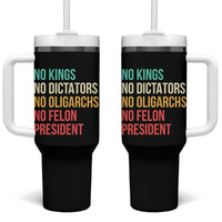 No Kings Tumbler With Handle Retro Resistance