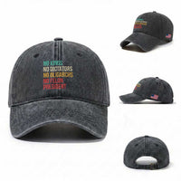 No Kings Washed Cotton Baseball Cap Retro Resistance