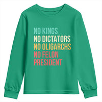 No Kings Youth Sweatshirt Retro Resistance