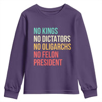 No Kings Youth Sweatshirt Retro Resistance