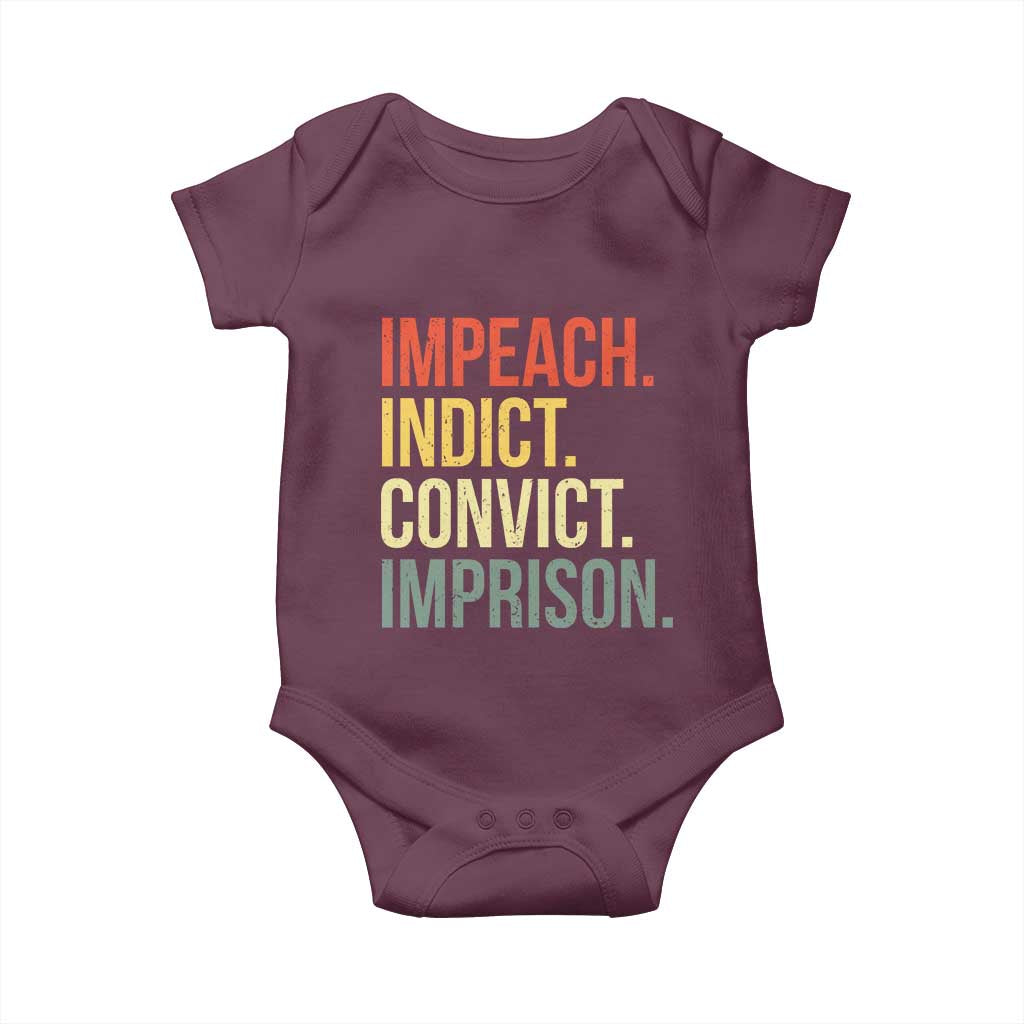 Impeach Indict Convict Imprison Baby Onesie Subtle FDT