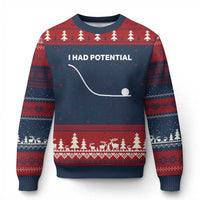 I Had Potential Ugly Christmas Sweater Funny Sci Fi