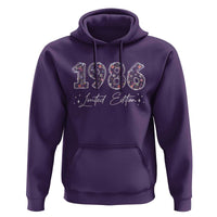 40th Birthday Hoodie Floral 1986 40 Year Old Birthday Gifts For Women