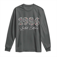 40th Birthday Long Sleeve Shirt Floral 1986 40 Year Old Birthday Gifts For Women