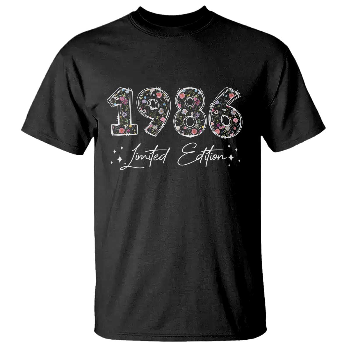 40th Birthday T Shirt Floral 1986 40 Year Old Birthday Gifts For Women