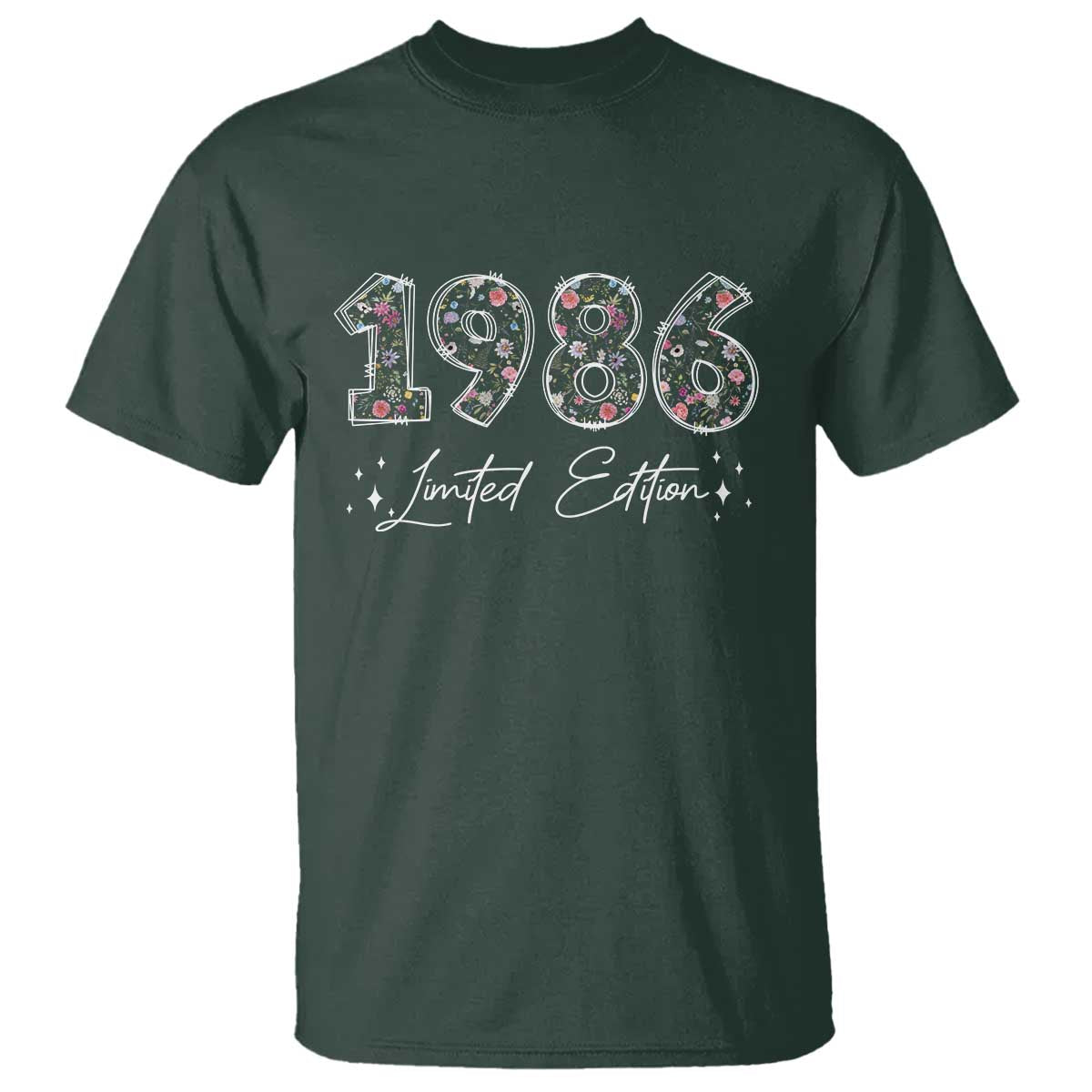 40th Birthday T Shirt Floral 1986 40 Year Old Birthday Gifts For Women