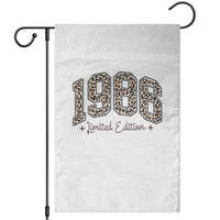1986 Retro Birthday Garden Flag 40 Year Old Leopard 40th Birthday Gifts For Women
