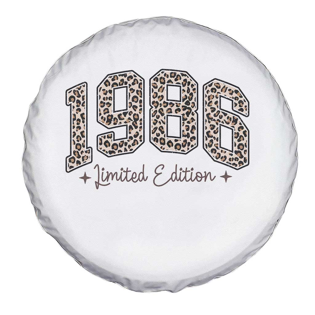 1986 Retro Birthday Spare Tire Cover 40 Year Old Leopard 40th Birthday Gifts For Women