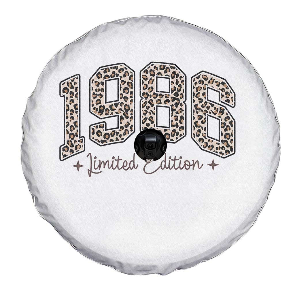 1986 Retro Birthday Spare Tire Cover 40 Year Old Leopard 40th Birthday Gifts For Women