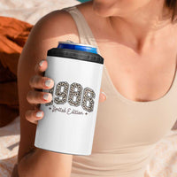 1986 Retro Birthday 4 in 1 Can Cooler Tumbler 40 Year Old Leopard 40th Birthday Gifts For Women