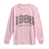 1986 Retro Birthday Long Sleeve Shirt 40 Year Old Leopard 40th Birthday Gifts For Women