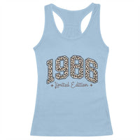 1986 Retro Birthday Racerback Tank Top 40 Year Old Leopard 40th Birthday Gifts For Women