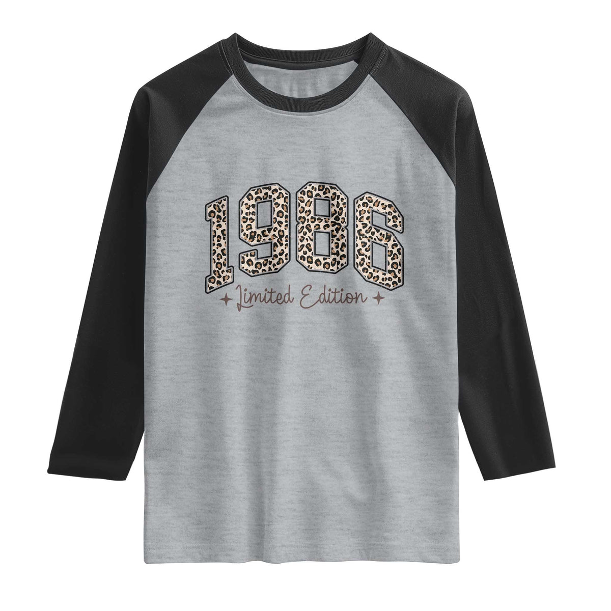 1986 Retro Birthday Raglan Shirt 40 Year Old Leopard 40th Birthday Gifts For Women