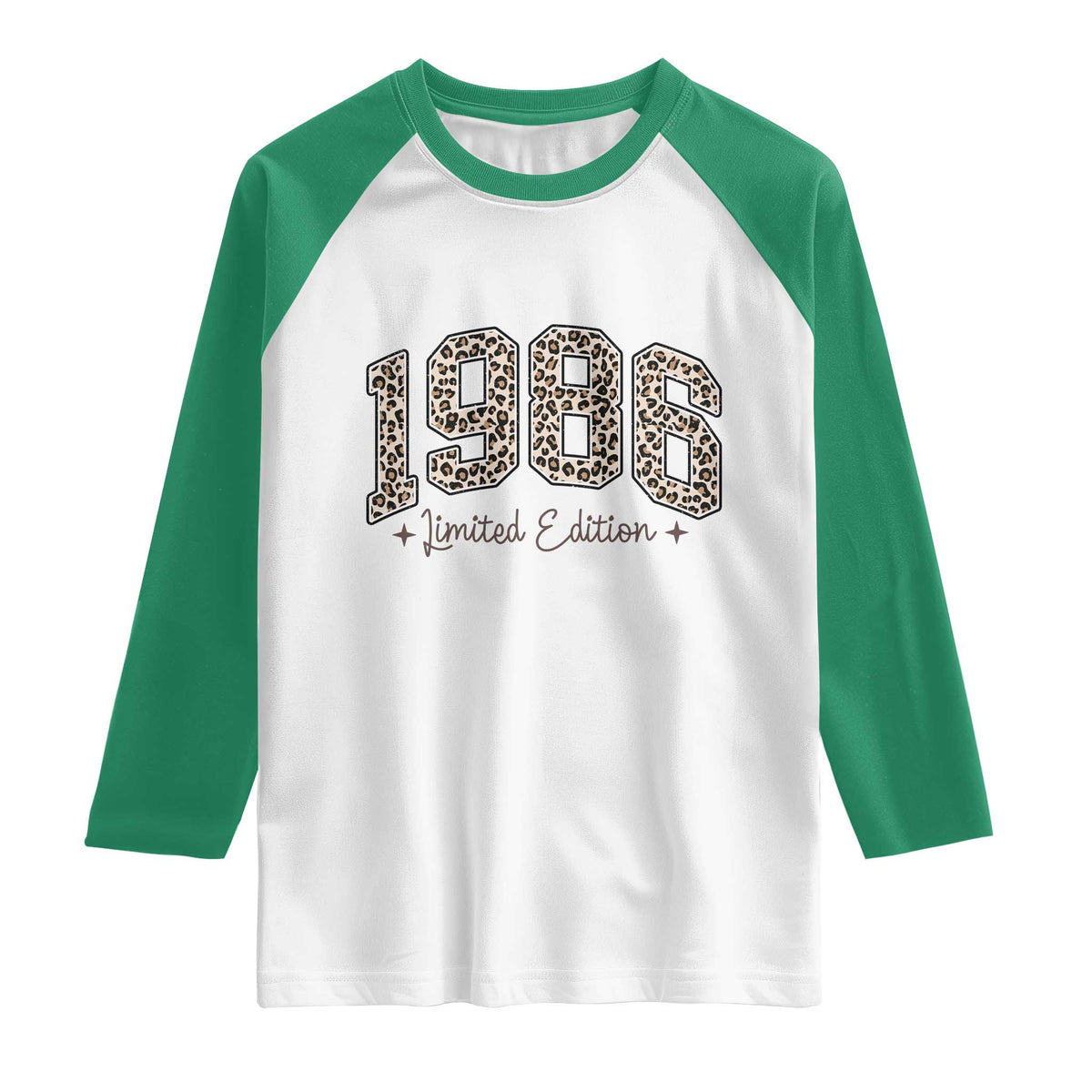 1986 Retro Birthday Raglan Shirt 40 Year Old Leopard 40th Birthday Gifts For Women
