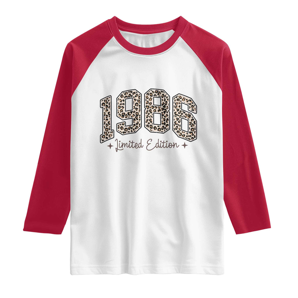 1986 Retro Birthday Raglan Shirt 40 Year Old Leopard 40th Birthday Gifts For Women