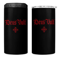 Catholic Knights Templar Cross 4 in 1 Can Cooler Tumbler Crusader Deus Vult