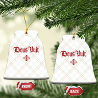 Catholic Knights Templar Cross Ceramic Ornament Crusader Deus Vult
