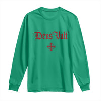 Catholic Knights Templar Cross Long Sleeve Shirt Crusader Deus Vult