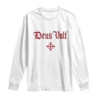 Catholic Knights Templar Cross Long Sleeve Shirt Crusader Deus Vult