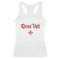 Catholic Knights Templar Cross Racerback Tank Top Crusader Deus Vult