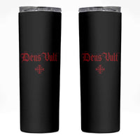 Catholic Knights Templar Cross Skinny Tumbler Crusader Deus Vult