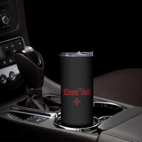 Catholic Knights Templar Cross Skinny Tumbler Crusader Deus Vult