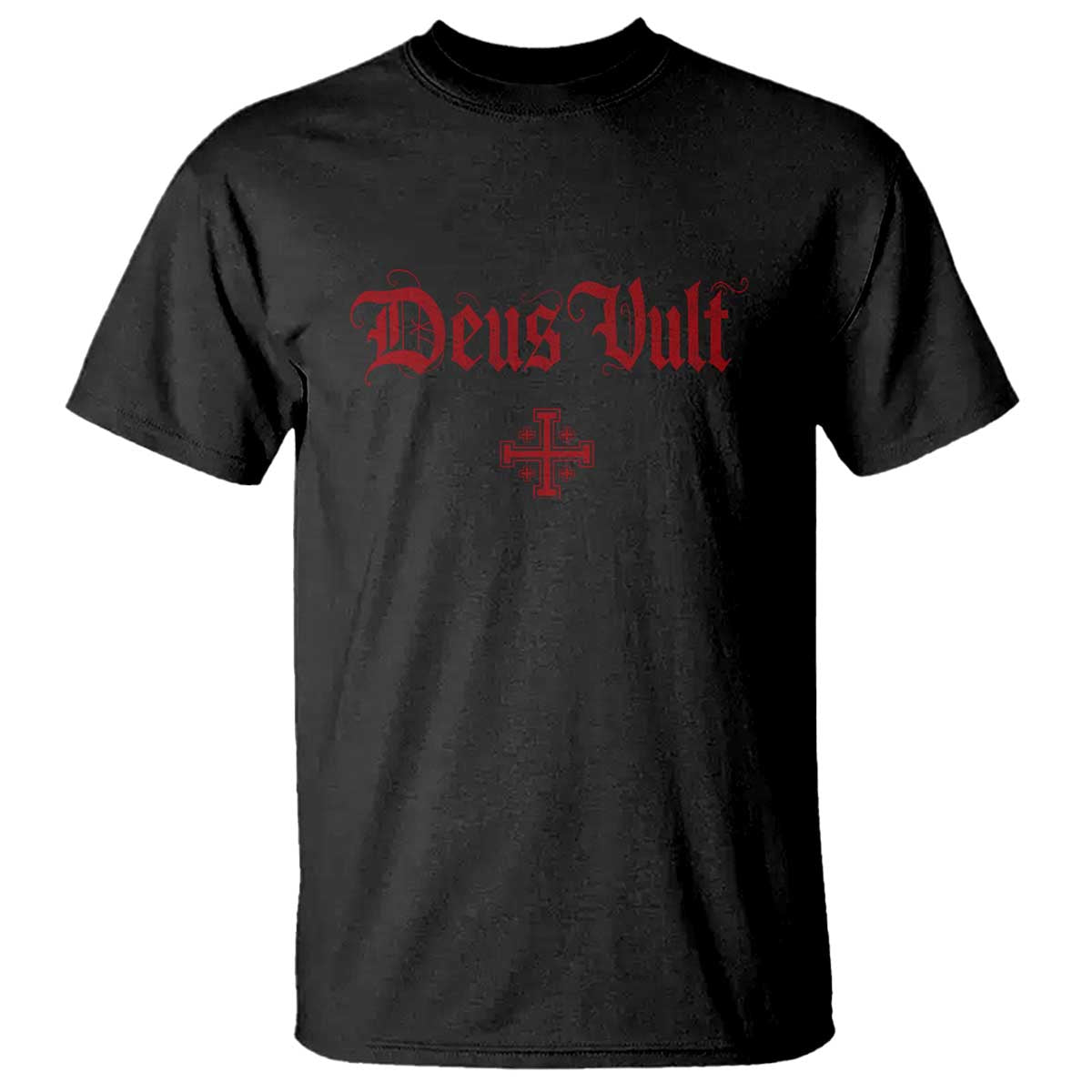 Catholic Knights Templar Cross T Shirt Crusader Deus Vult