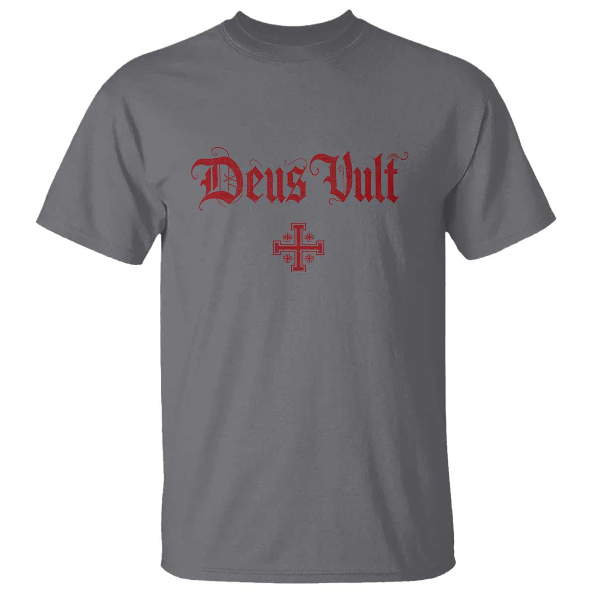 Catholic Knights Templar Cross T Shirt Crusader Deus Vult