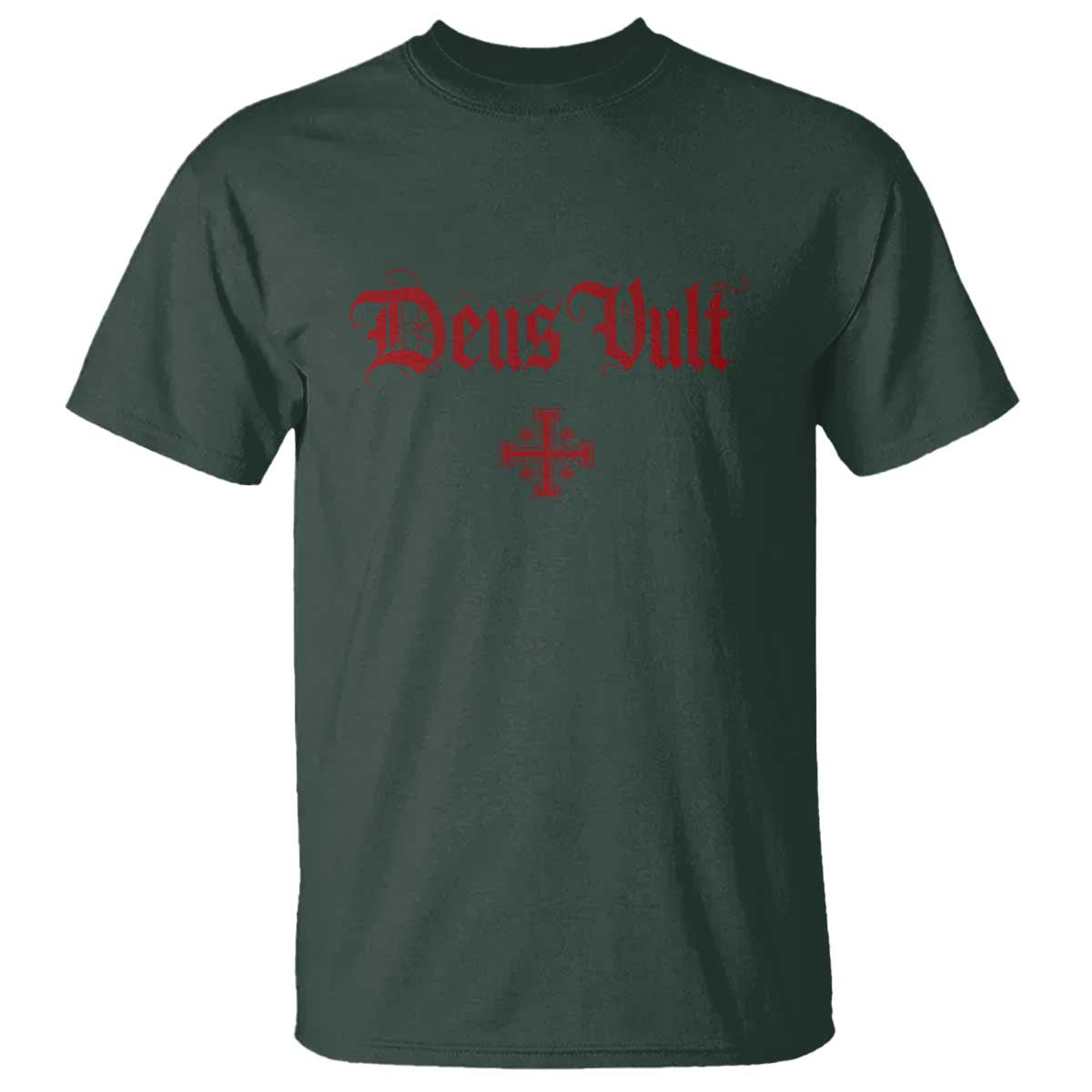 Catholic Knights Templar Cross T Shirt Crusader Deus Vult