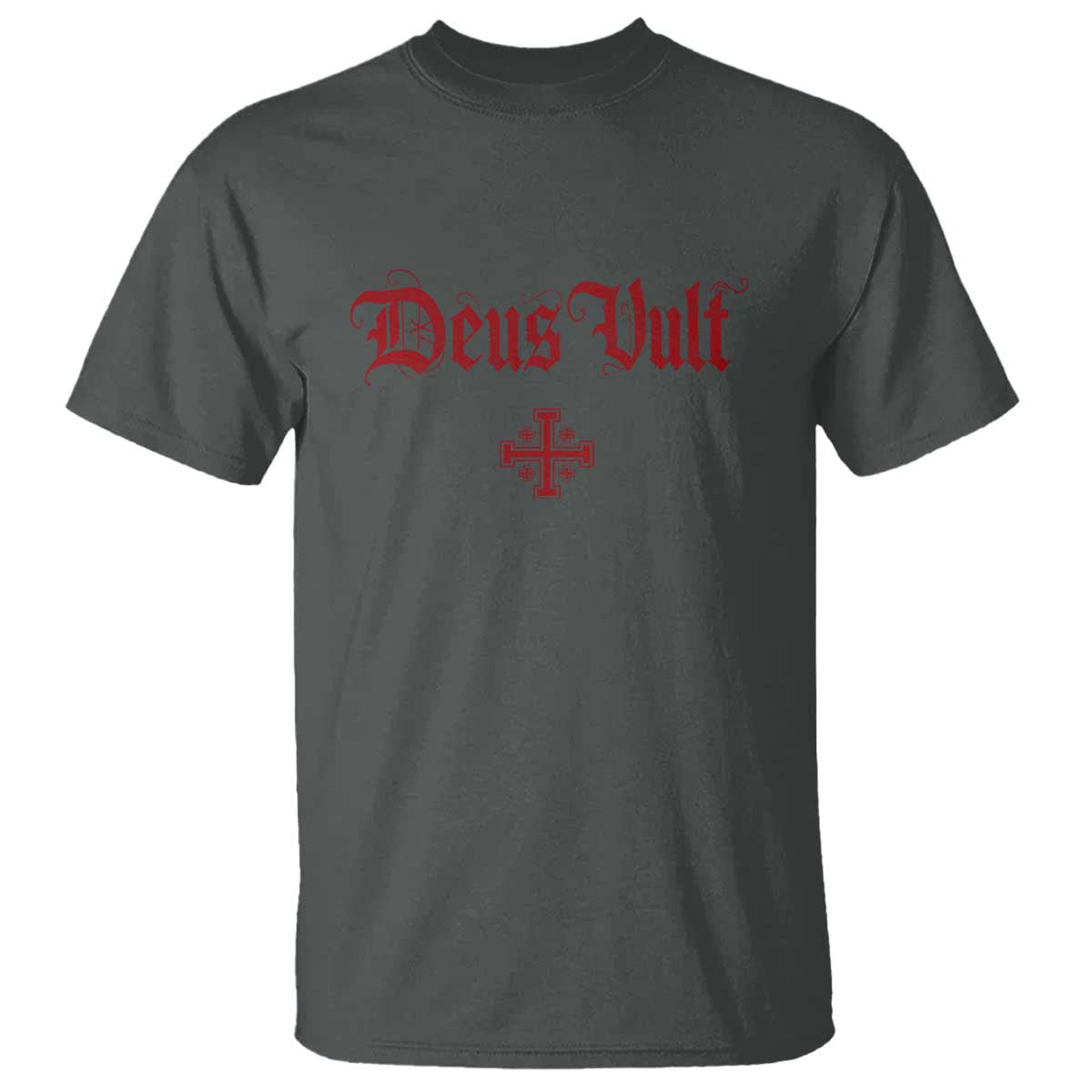 Catholic Knights Templar Cross T Shirt Crusader Deus Vult