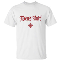 Catholic Knights Templar Cross T Shirt Crusader Deus Vult