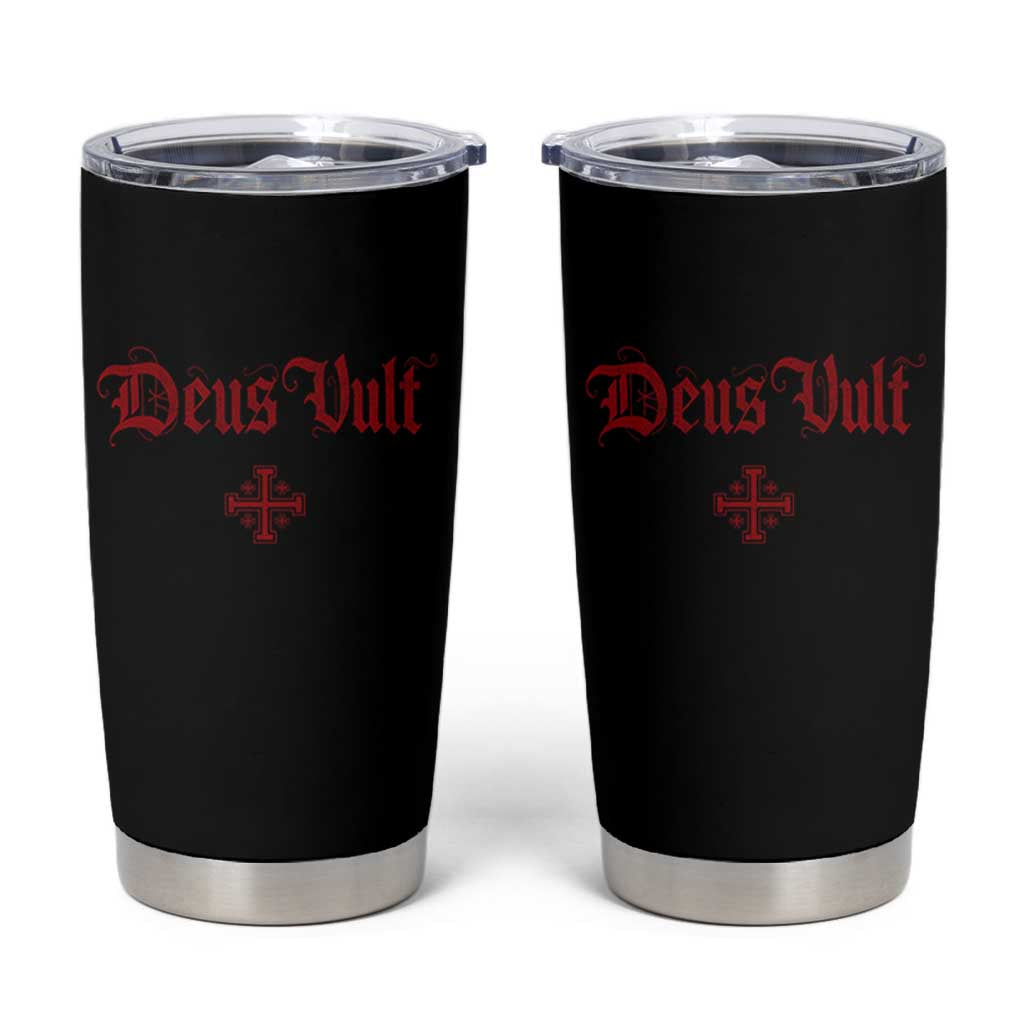 Catholic Knights Templar Cross Tumbler Cup Crusader Deus Vult