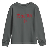 Catholic Knights Templar Cross Youth Sweatshirt Crusader Deus Vult