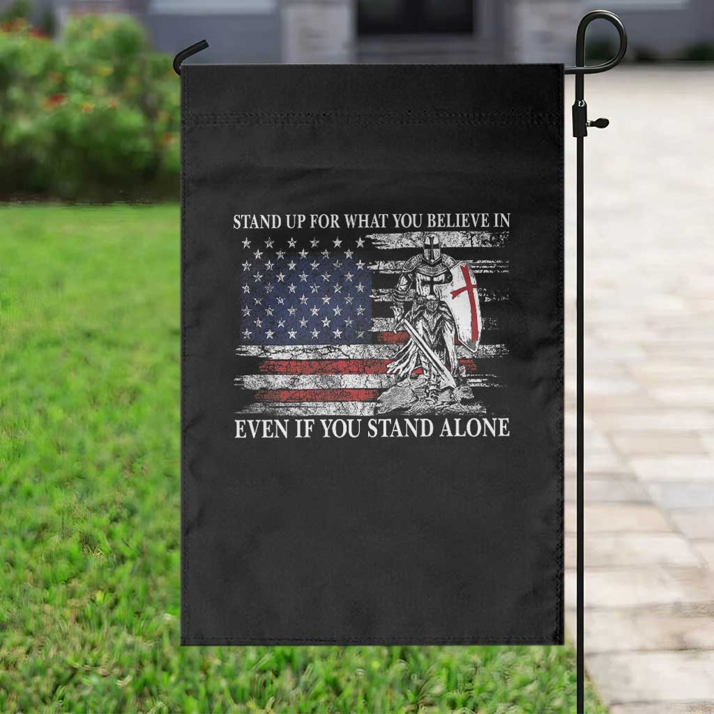 Catholic Knight Templar Garden Flag American Flag Crusader Cross