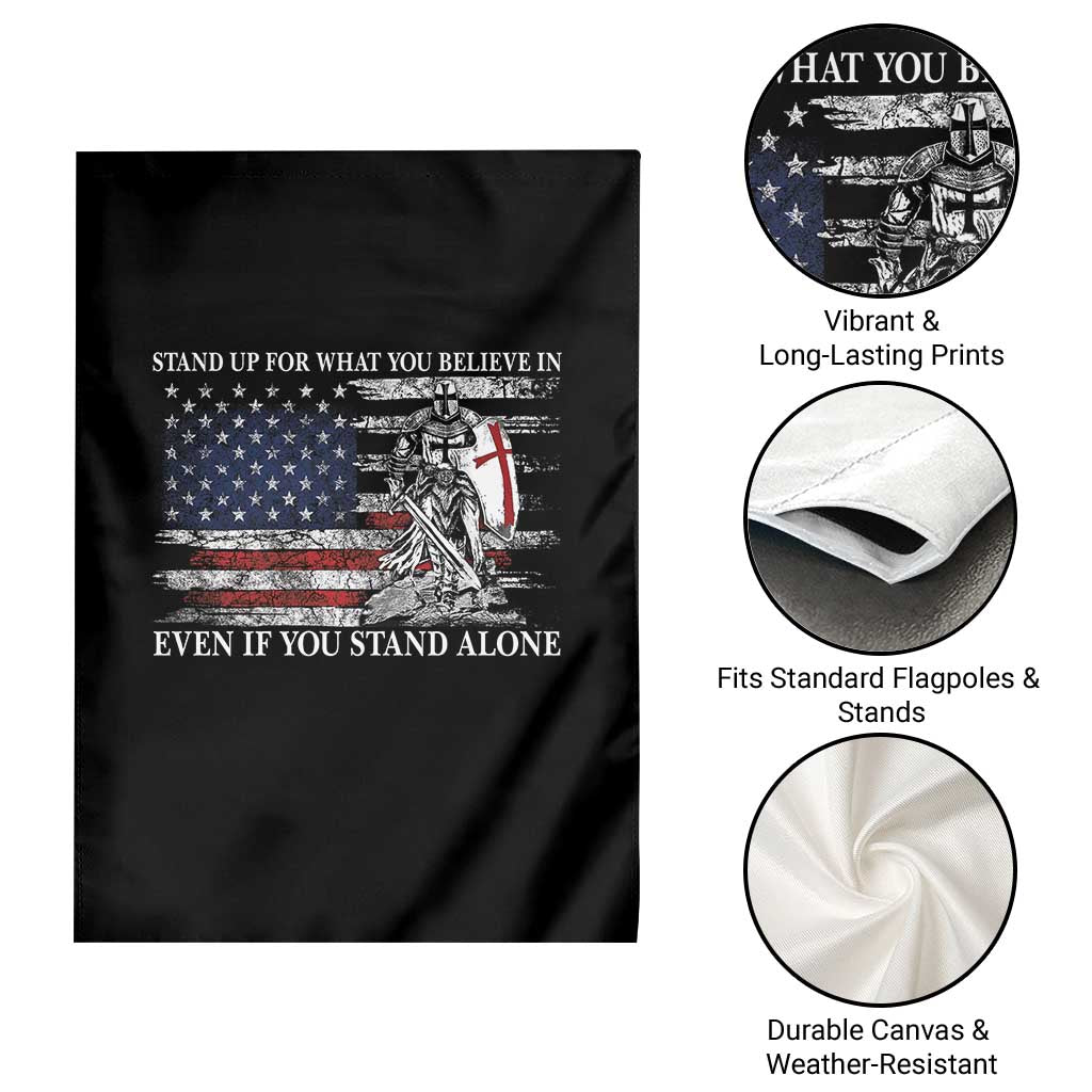 Catholic Knight Templar Garden Flag American Flag Crusader Cross