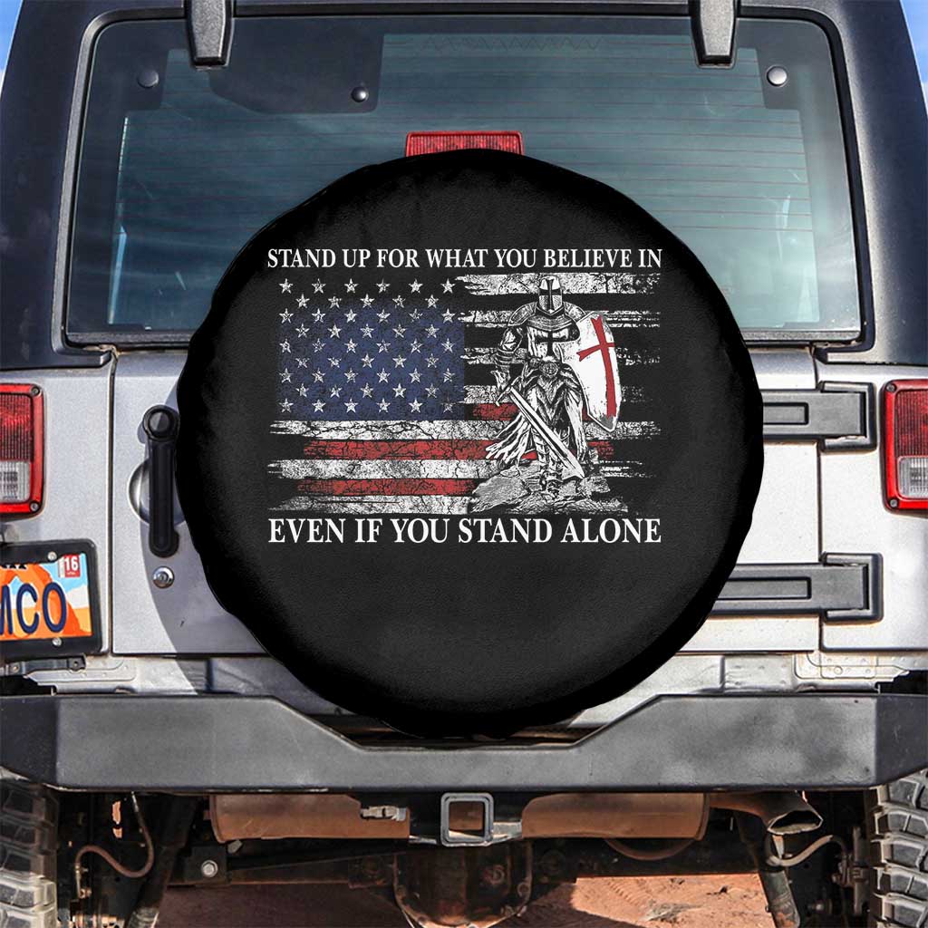 Catholic Knight Templar Spare Tire Cover American Flag Crusader Cross