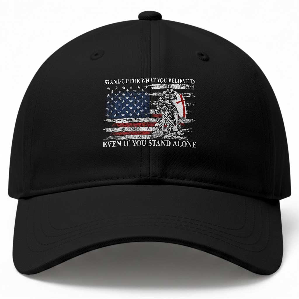 Catholic Knight Templar Baseball Cap American Flag Crusader Cross