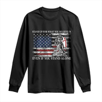 Catholic Knight Templar Long Sleeve Shirt American Flag Crusader Cross