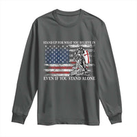 Catholic Knight Templar Long Sleeve Shirt American Flag Crusader Cross