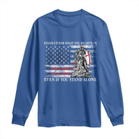 Catholic Knight Templar Long Sleeve Shirt American Flag Crusader Cross