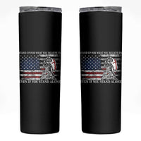 Catholic Knight Templar Skinny Tumbler American Flag Crusader Cross