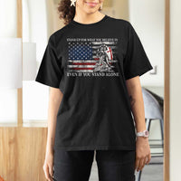Catholic Knight Templar T Shirt For Women American Flag Crusader Cross