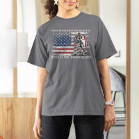 Catholic Knight Templar T Shirt For Women American Flag Crusader Cross