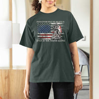 Catholic Knight Templar T Shirt For Women American Flag Crusader Cross