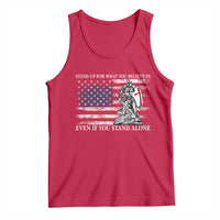 Catholic Knight Templar Tank Top American Flag Crusader Cross