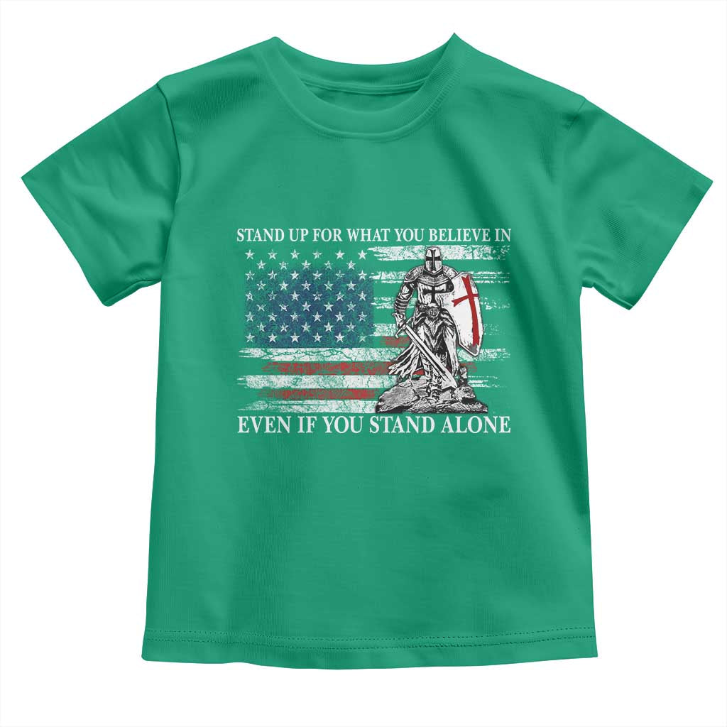 Catholic Knight Templar Toddler T Shirt American Flag Crusader Cross